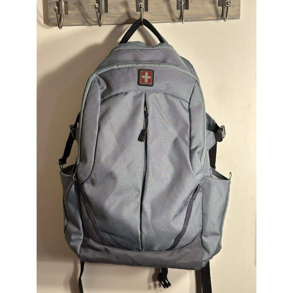 Swiss Tech ALPS BACKPACK Gray Canvas, great for school, work, or outdoors Laptop